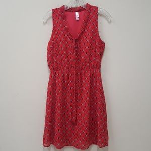 Red Sleevless Dress Size Medium